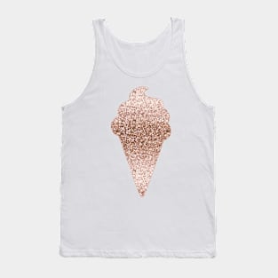 Ice cream - rose gold glitter Tank Top